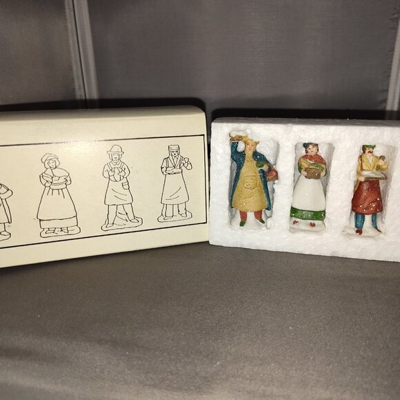 Department 56 Heritage Village Collection 4 Pc "Shopkeepers" with Original Box - Picture 10 of 10